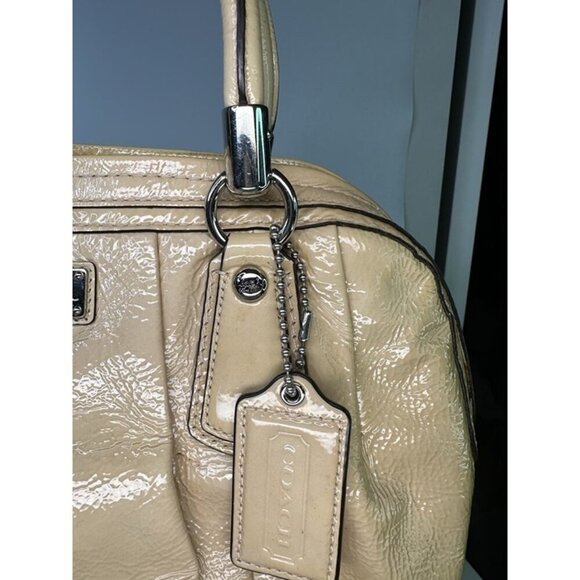 Coach Kristin Yellow Patent Leather Satchel Shoulder Bag 16016 - Picture 6 of 12